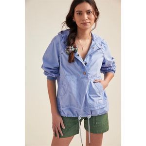 Pilcro for Anthropologie Jessa Utility Jacket Powder Blue NWT Size XS